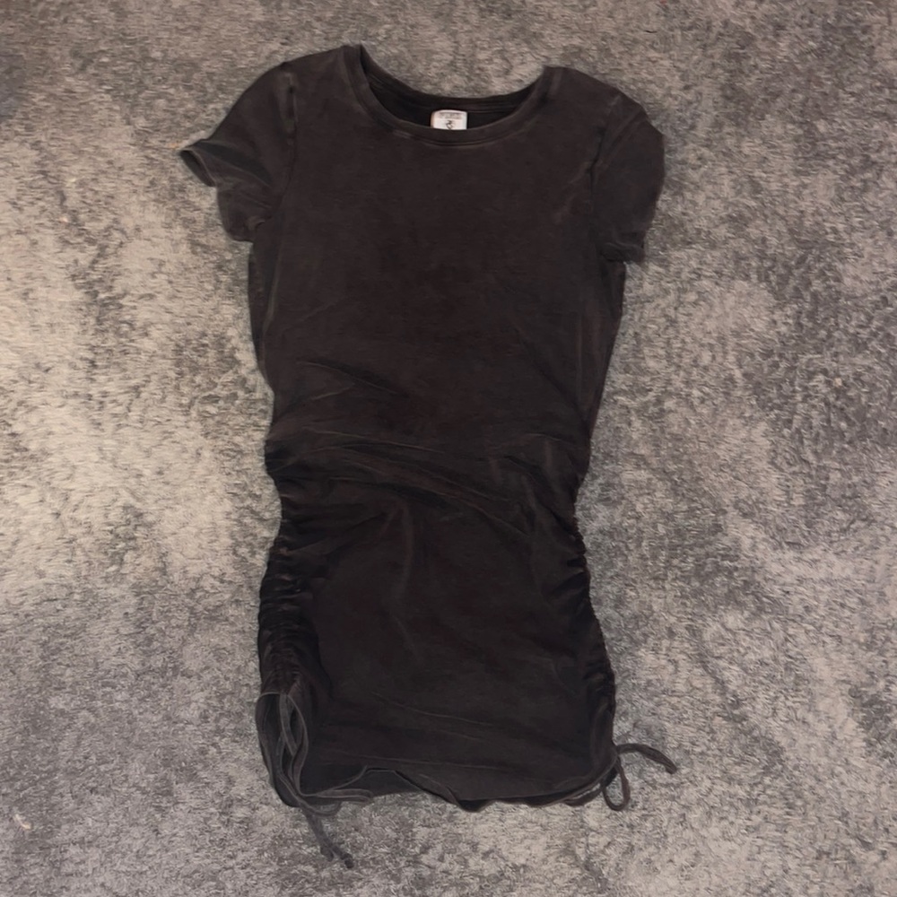 Dark Grey Scrunched dress